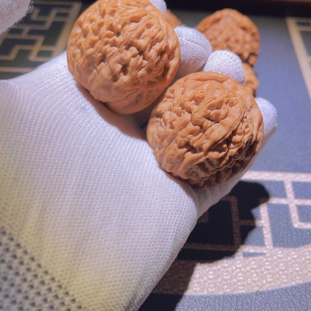 把件文玩核桃明***复莲花