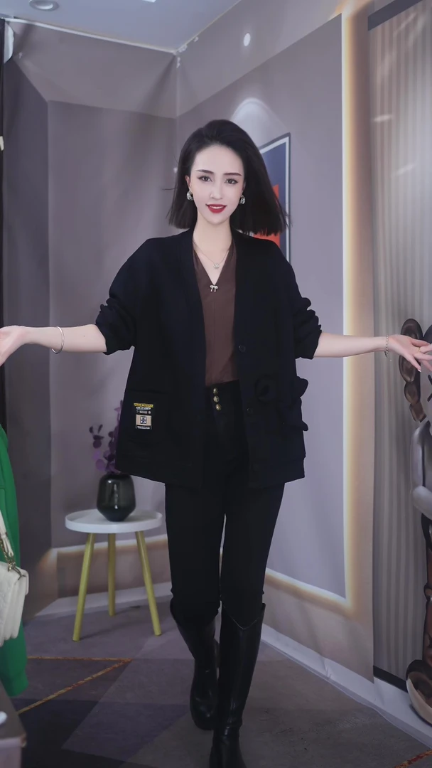 【上新定制】H.G611#女士新款减龄百搭外套