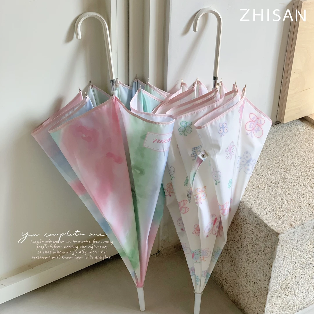 【长柄雨伞 韩系新品】ins风加大雨伞抗风加固结实碎花田园风少女心