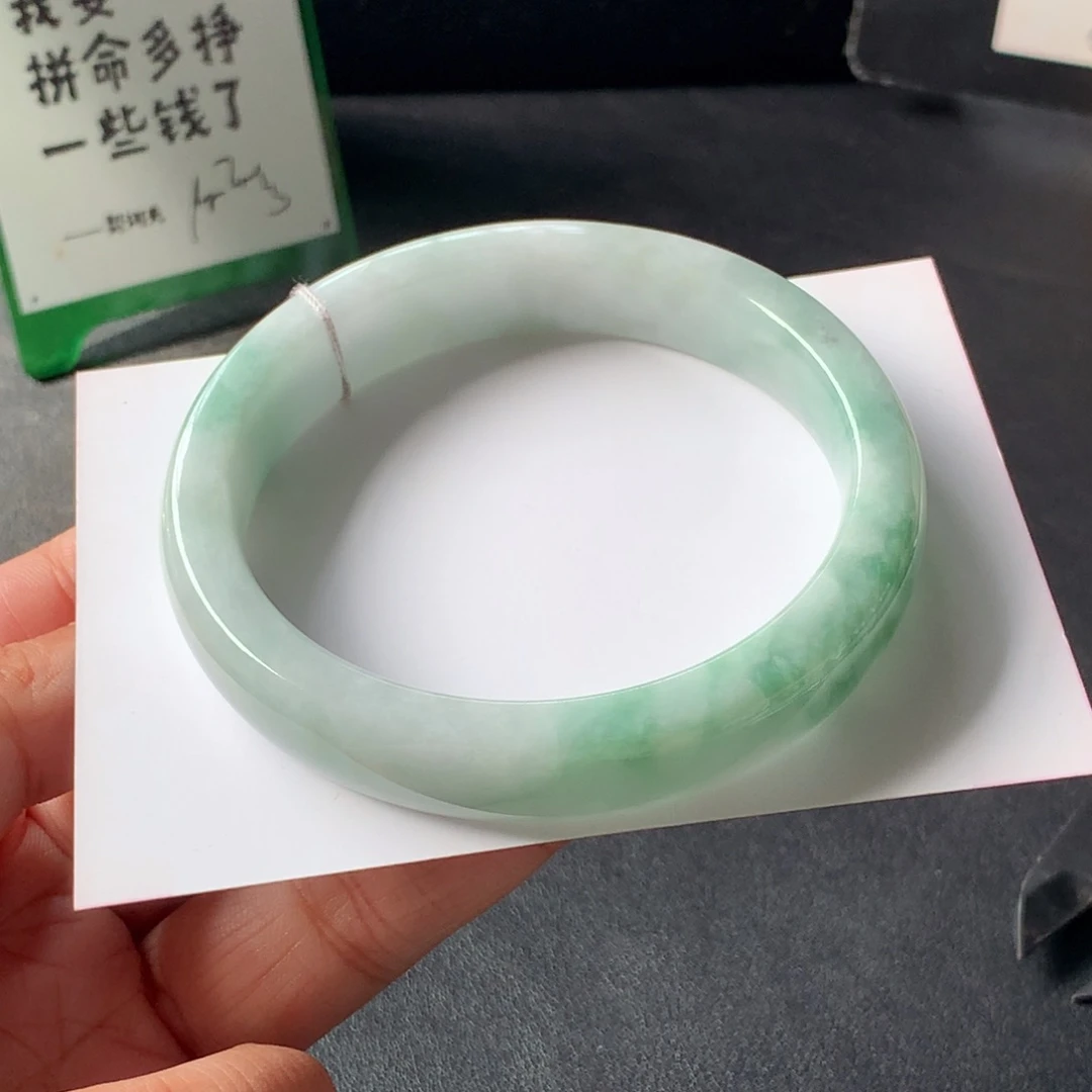 翡翠未镶嵌手镯18号58-12.3-8