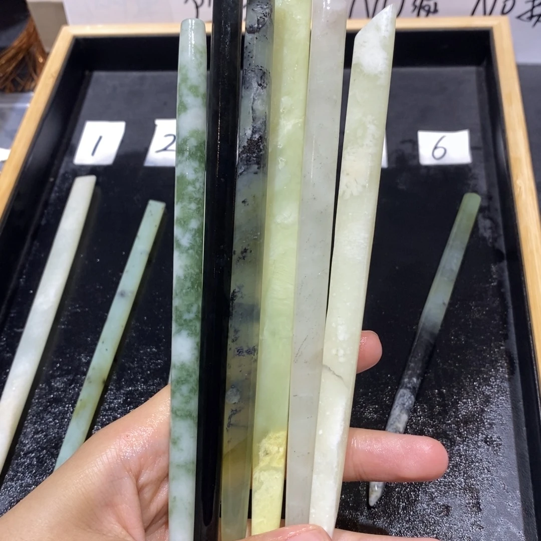 蛇纹石玉合金发饰