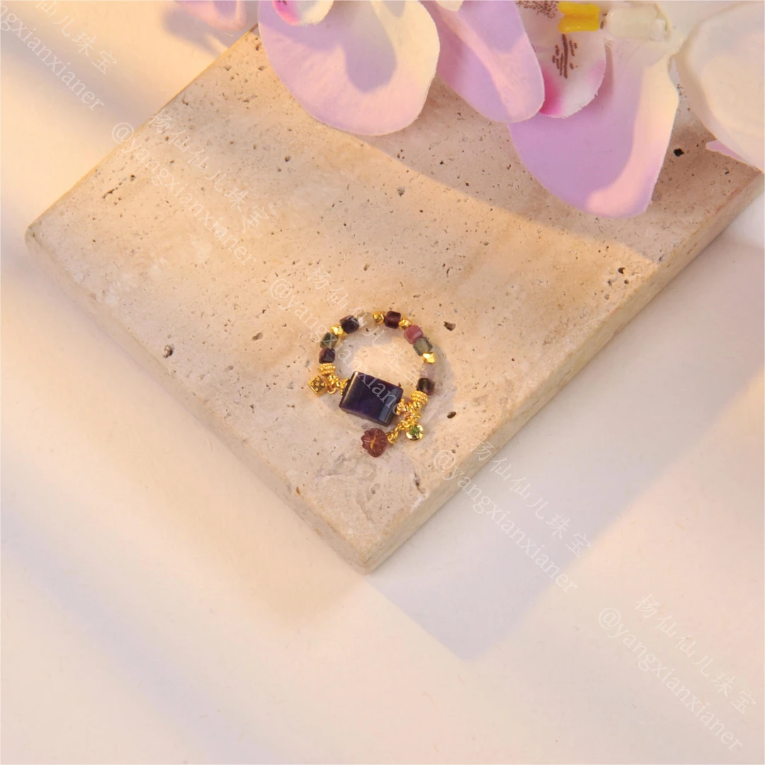 925银银制品 【杨仙仙珠宝】银镶多宝戒指-X2396自发