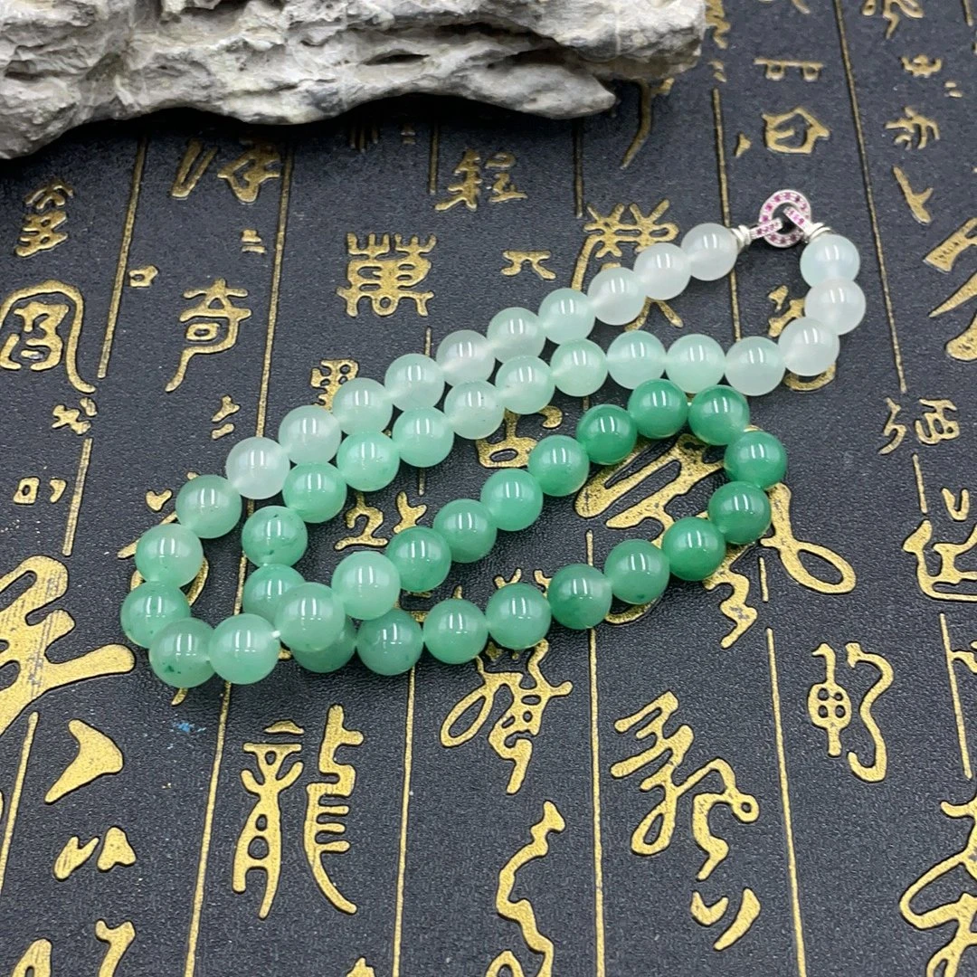 BY0712FZJT标023 北玉精选 非洲翠项链