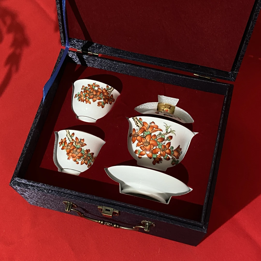 广州织金彩瓷 茶具套装GS3435