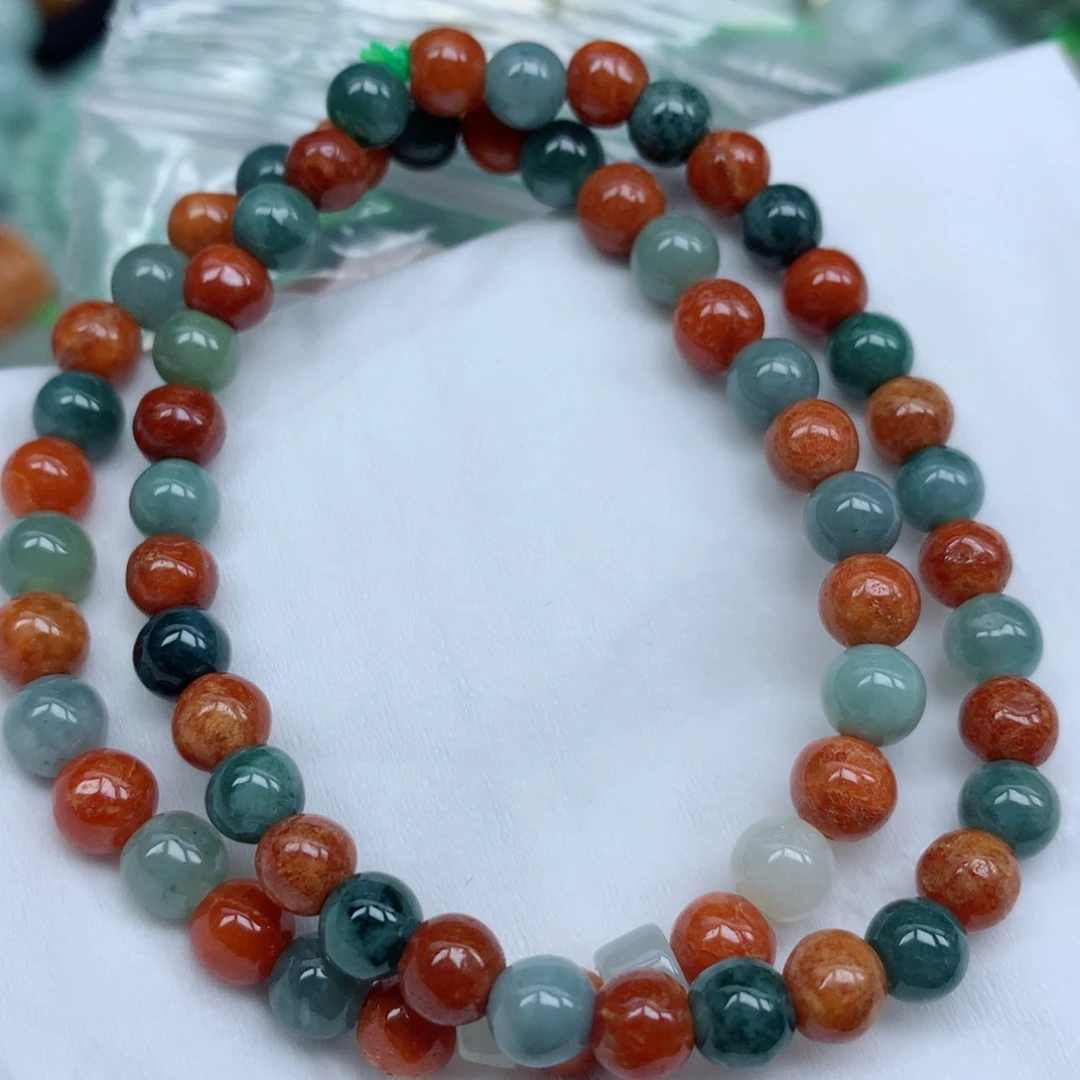 翡翠未镶嵌颈饰手串