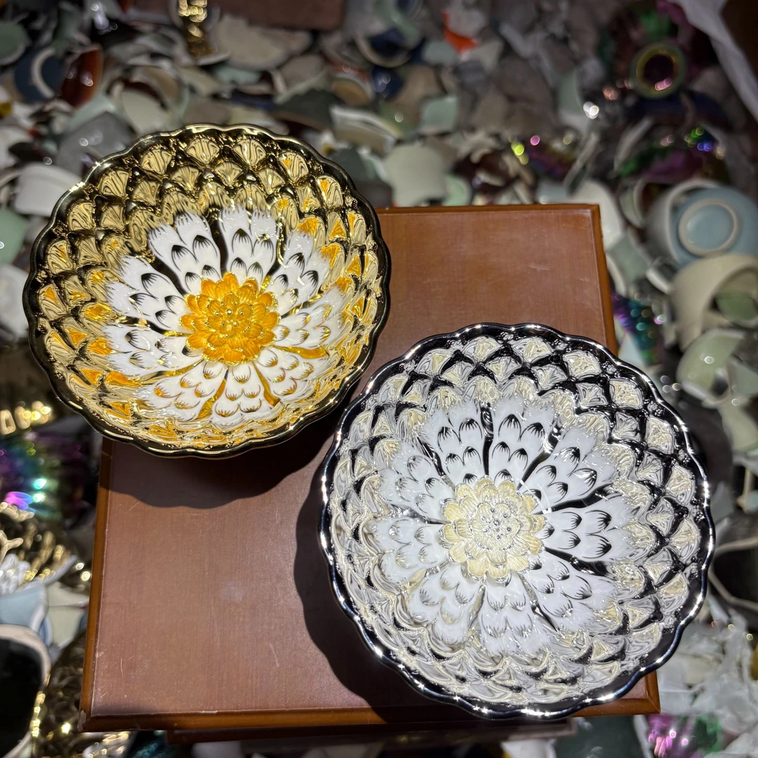 冰清玉洁+金玉满堂 和和美美  莲花对杯