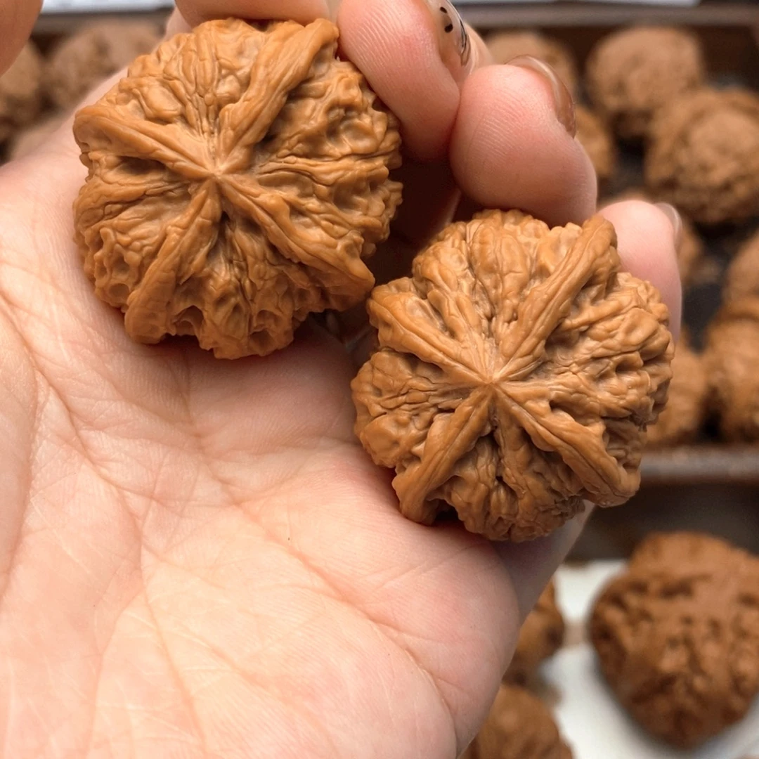 把件文玩核桃37尺全品雨花石正四