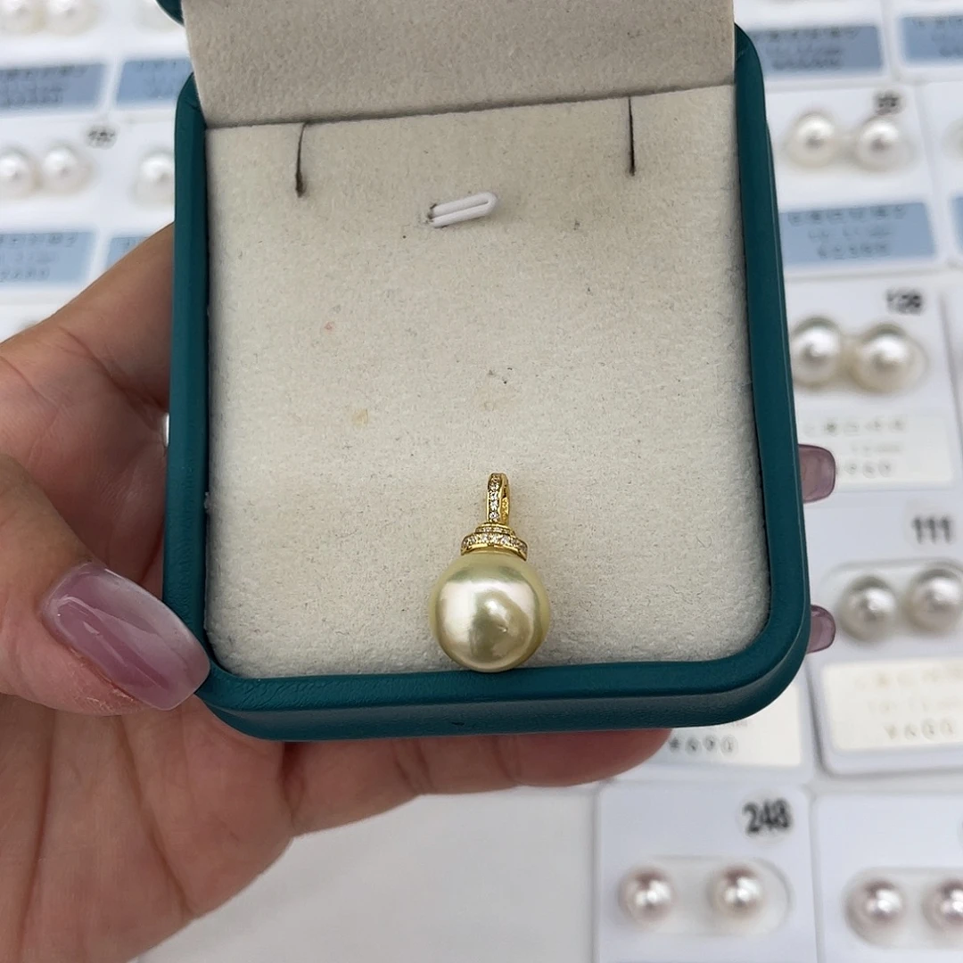 定制海水珍珠未镶嵌裸珠南洋金珠12-13