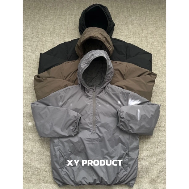 XY察外 DuPont杜邦三防羽绒卫衣外套90白牙绒立领连帽轻薄