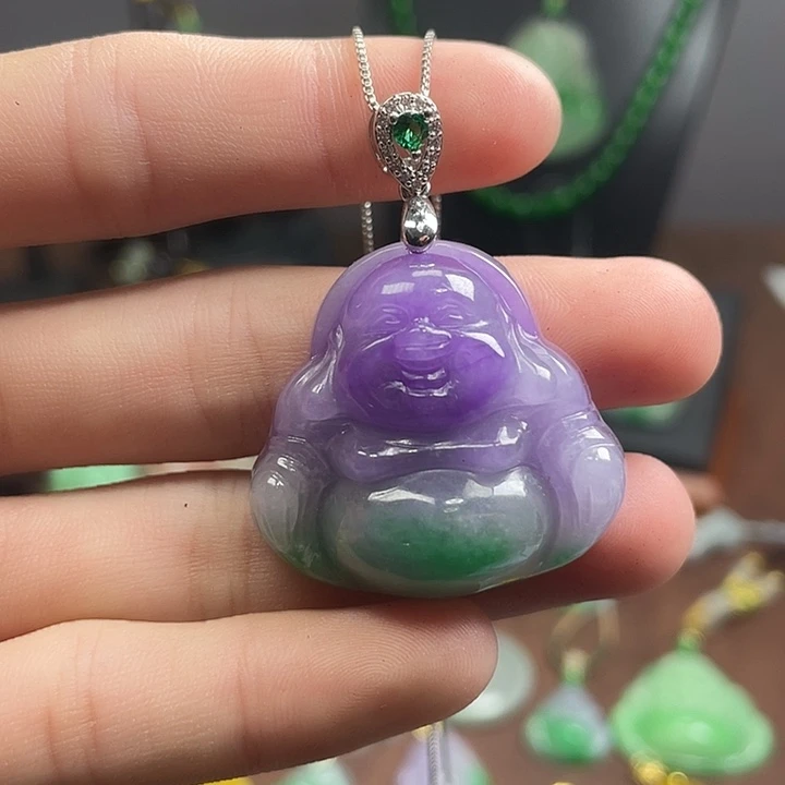 翡翠未镶嵌吊坠(赠链)