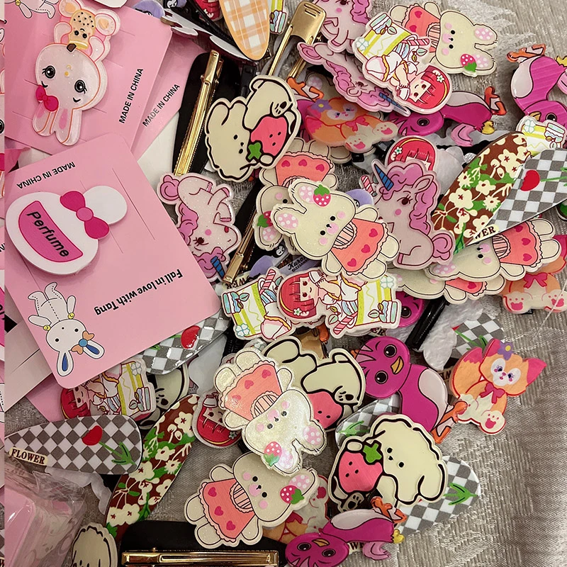 混装40个发夹单卡发夹甜美发夹卡通发夹配件刘海碎发侧宝宝边夹