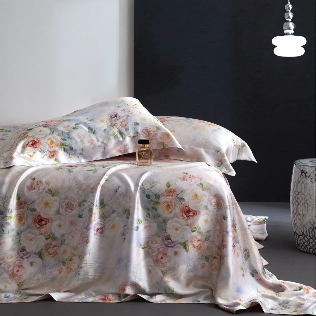 【黄先森-优选】春润 | 真丝棉数码印花欧式法式丝滑桑蚕丝四件套