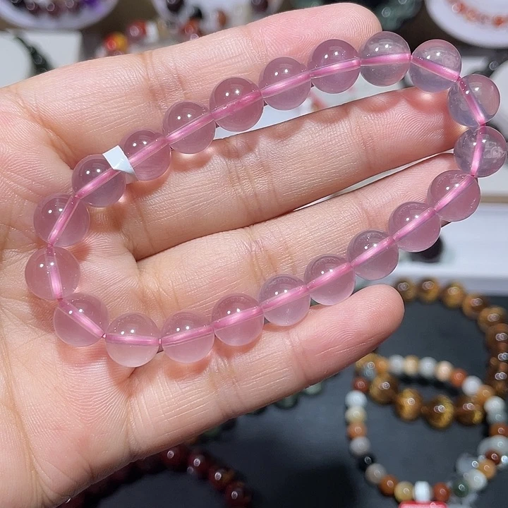 水晶手链未镶嵌粉晶手串
