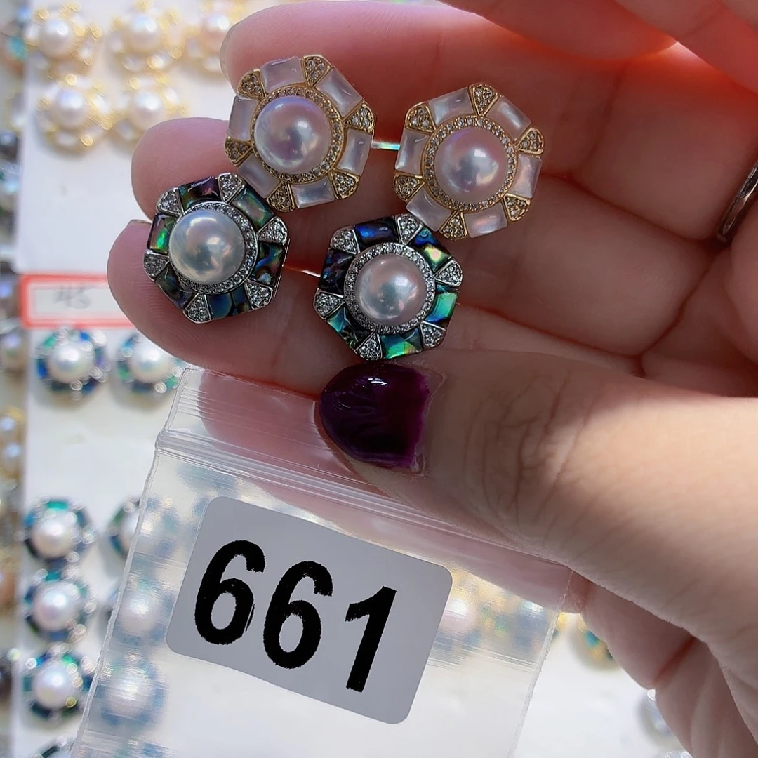 合金耳饰淡水珍珠