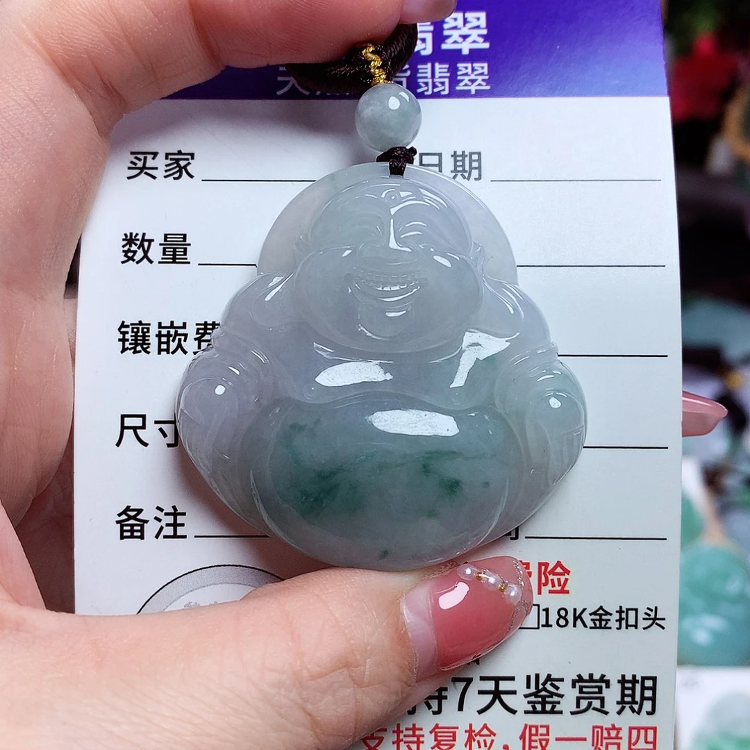 翡翠未镶嵌颈饰佛公11