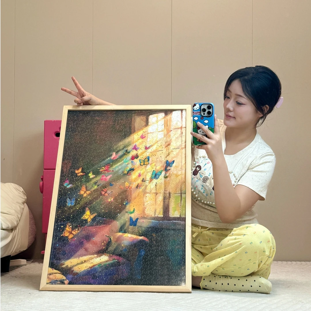 Ezz图韵小铺正品《光与蝶》300/500/1000高清木质拼图