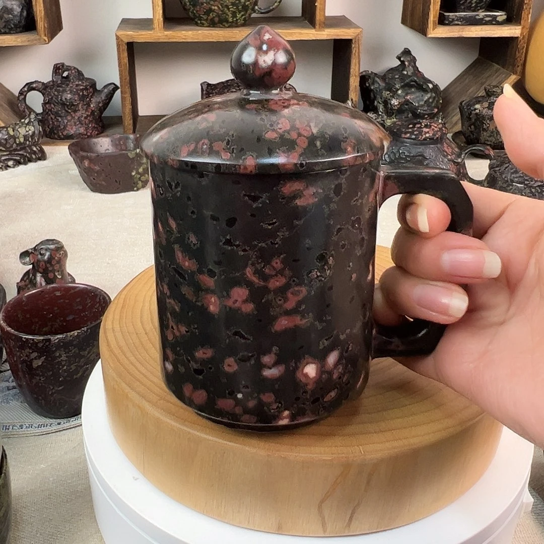 梅花玉红花经典款办公杯300毫升