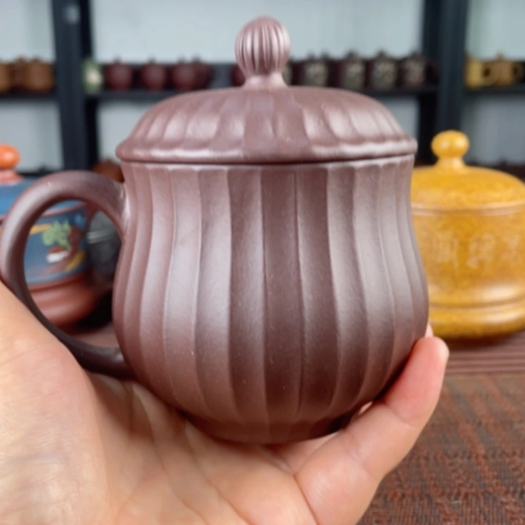 【闪购商品】茶杯紫砂宜兴原矿紫砂盖杯微瑕