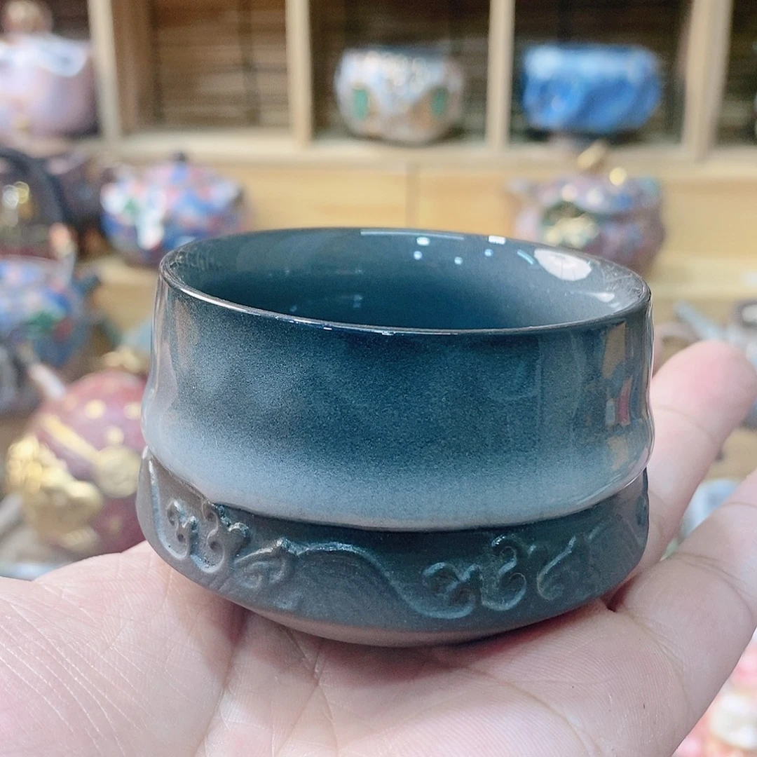 粗陶志野柴烧茶器