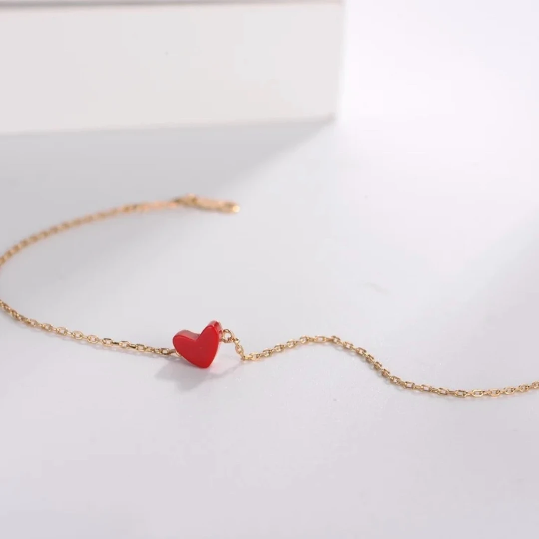 925银手链 爱心小红心手链轻奢气质百搭高级感送女友