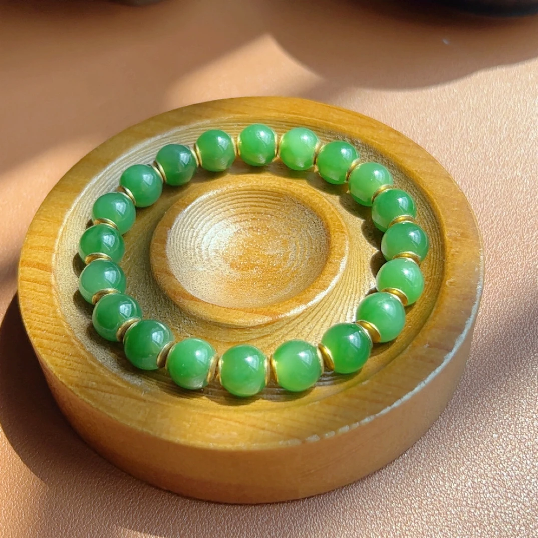 俄罗斯碧玉卡10金盾碧玉圆珠