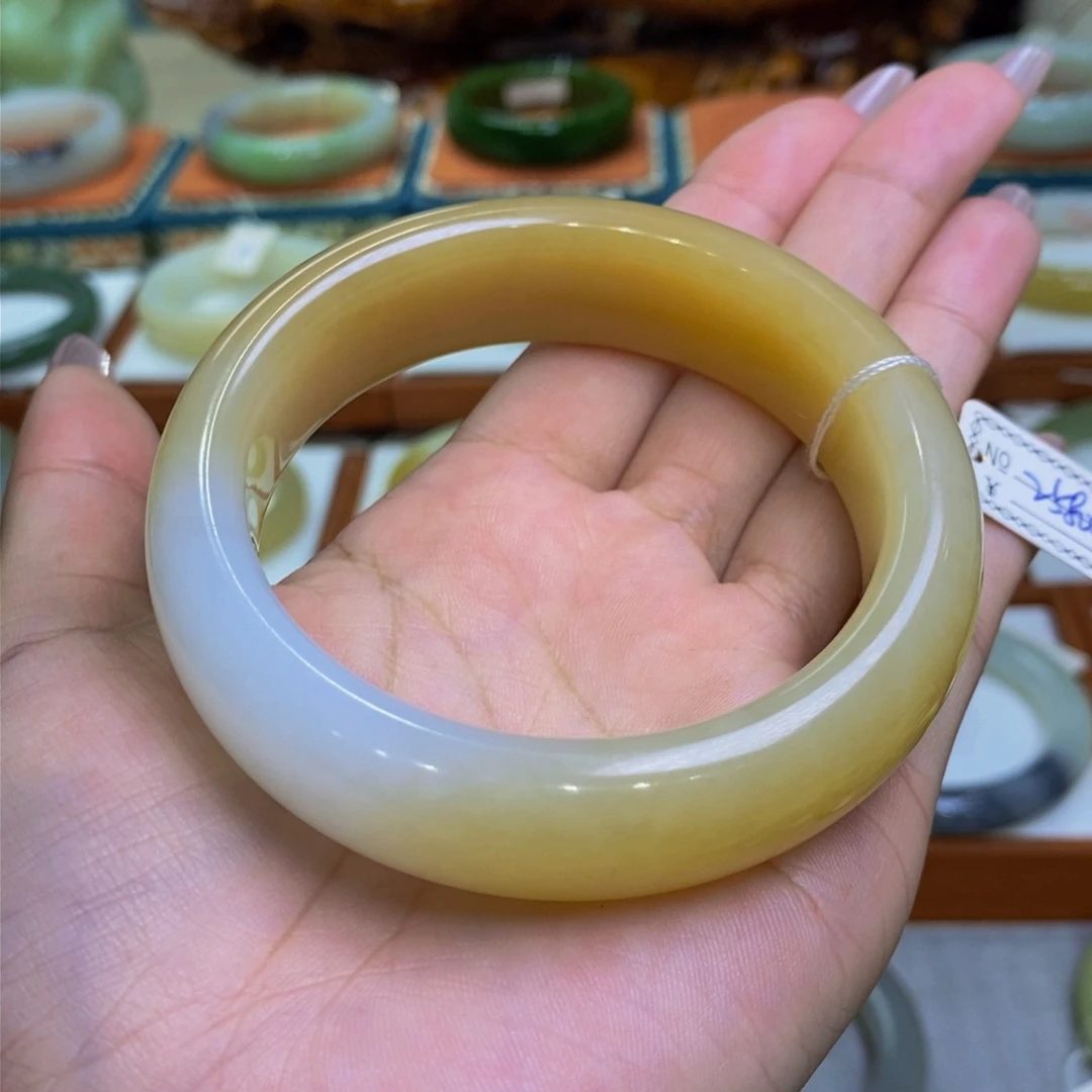 和田玉手镯未镶嵌新疆糖白58.8