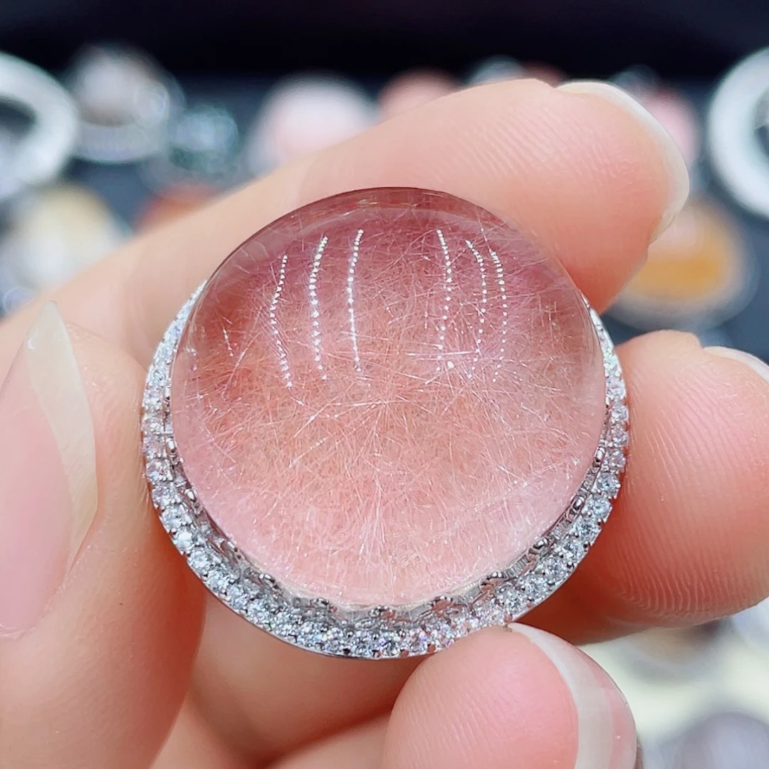 磨合银S925镶嵌水晶月**囡磨合