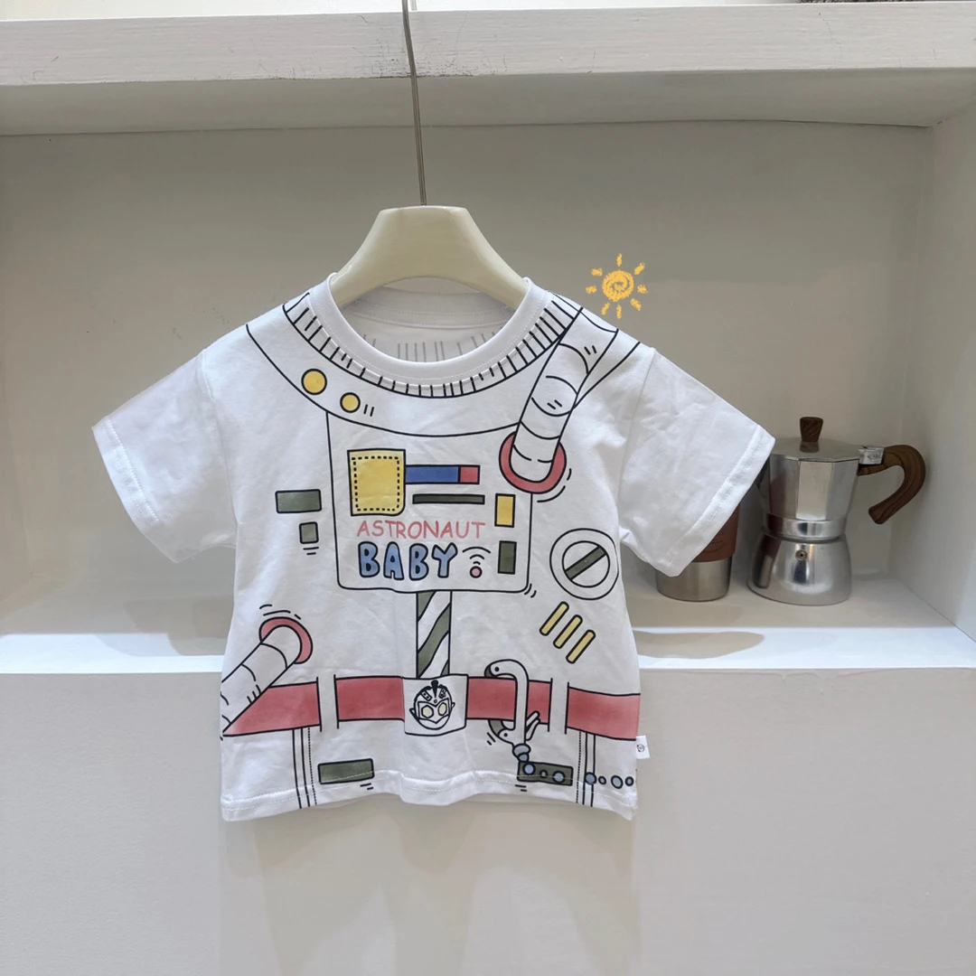 【棉逗熊品牌】2025男童韩版夏季休闲中大童百搭T恤-15205