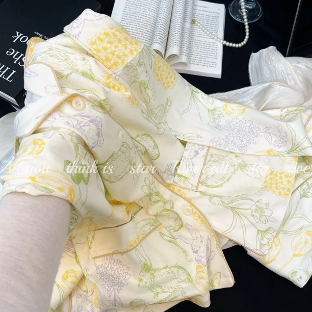 《夏季莫代尔棉》月子服产后哺乳睡衣孕妇喂奶住院服家居服产妇