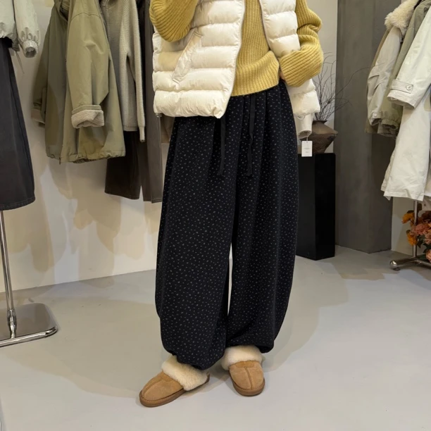 aurora@25620 韩系复古碎花（超厚）阔腿休闲裤（裤长96左右）11-11