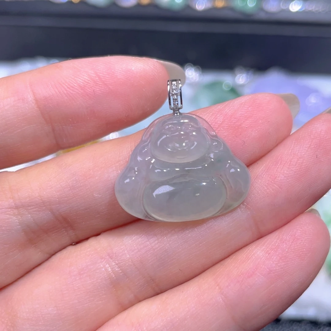 颈饰18K金镶嵌翡翠翡翠