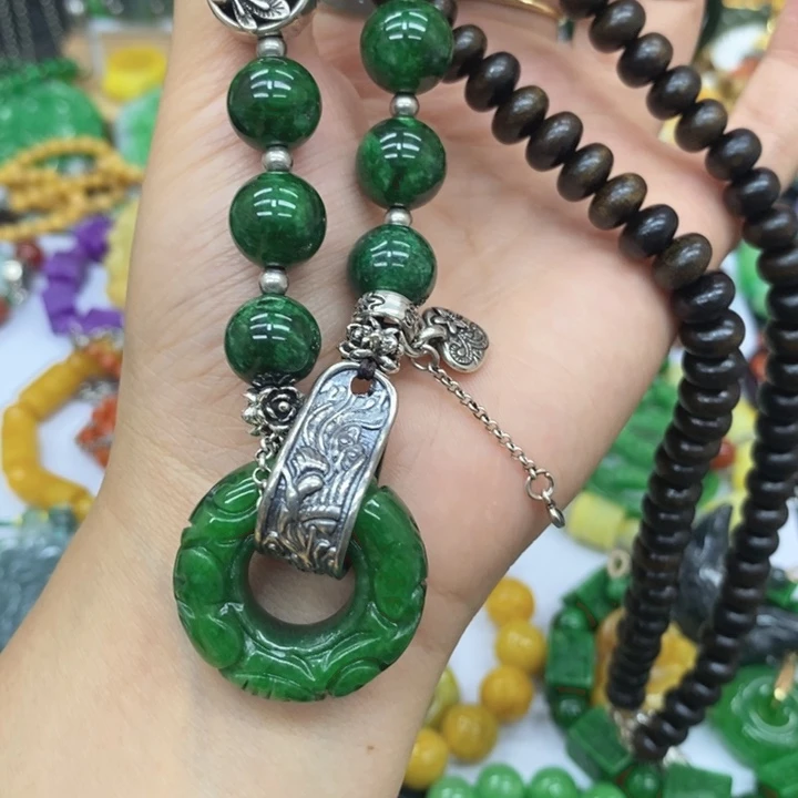 翡翠未镶嵌颈饰*️**项链13