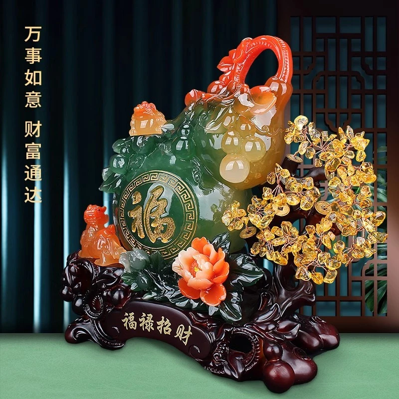 【师傅推荐】招米葫芦摆件貔貅发米摇钱树客厅办公室桌搬新家乔迁
