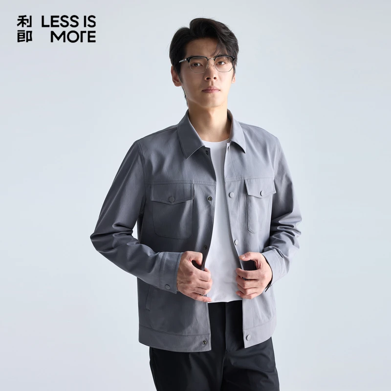 利郎【抗皱四面弹】男士春秋长袖户外休闲翻领时尚弹力修身夹克外套