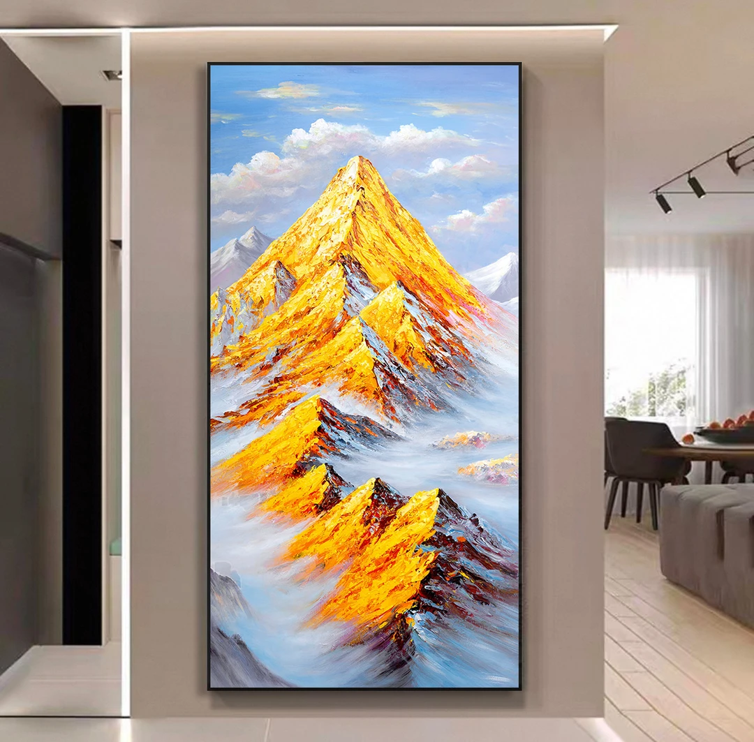 金山装饰画油画玄关客厅沙发背景墙装饰画手工油画立体壁画挂画