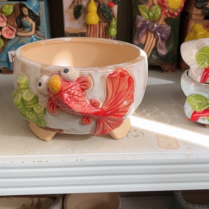 粗陶材质多肉花盆