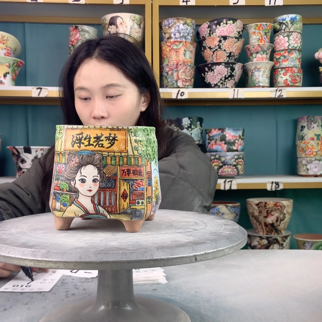 罐景德镇手工瑕疵910