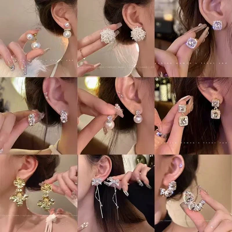 合金亚克力耳饰 合金亚克力耳饰 耳饰 百搭精致款