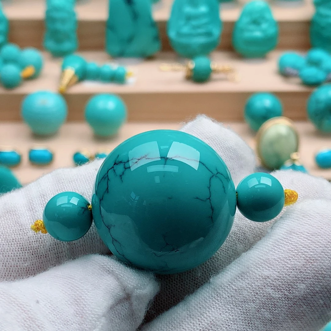 绿松石未镶嵌圆珠