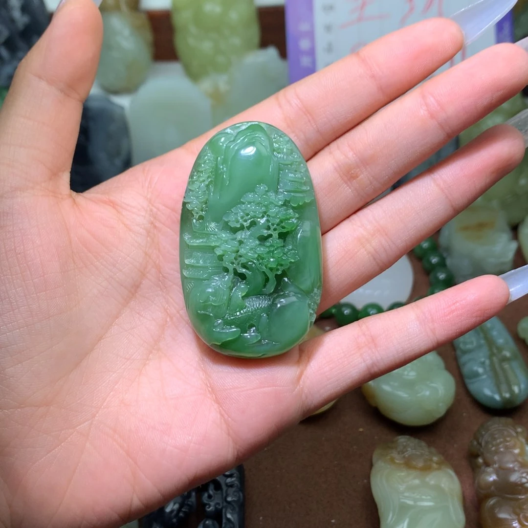 利***糖和田玉未镶嵌吊坠(不含链)