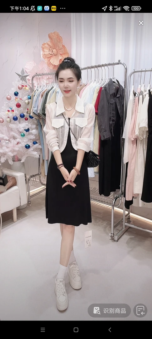 【编码816】真两件夏季休闲显瘦气质小香风款连衣裙