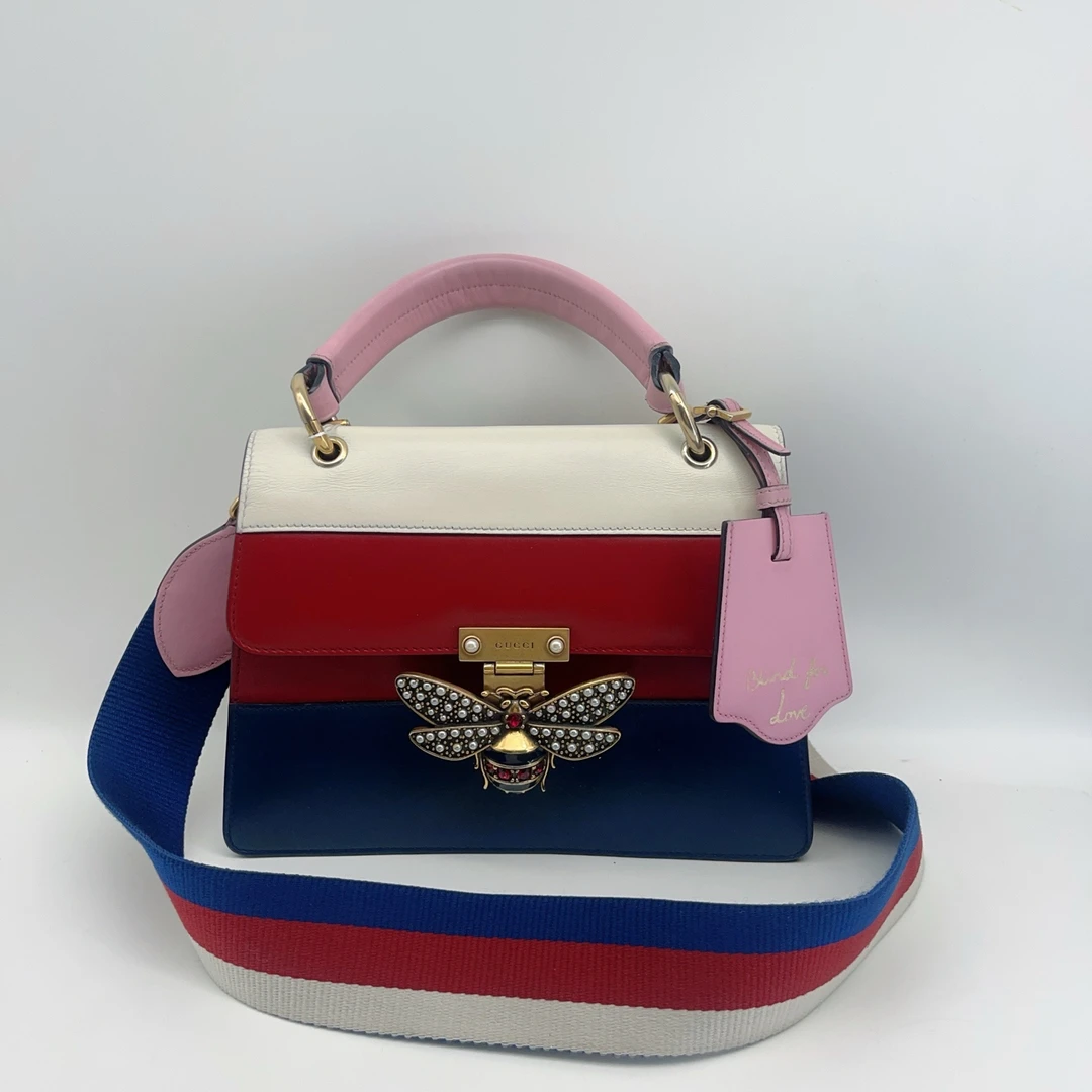 95新 GUCCI/古驰  拼色蜂蜜手提单肩包1810 5116