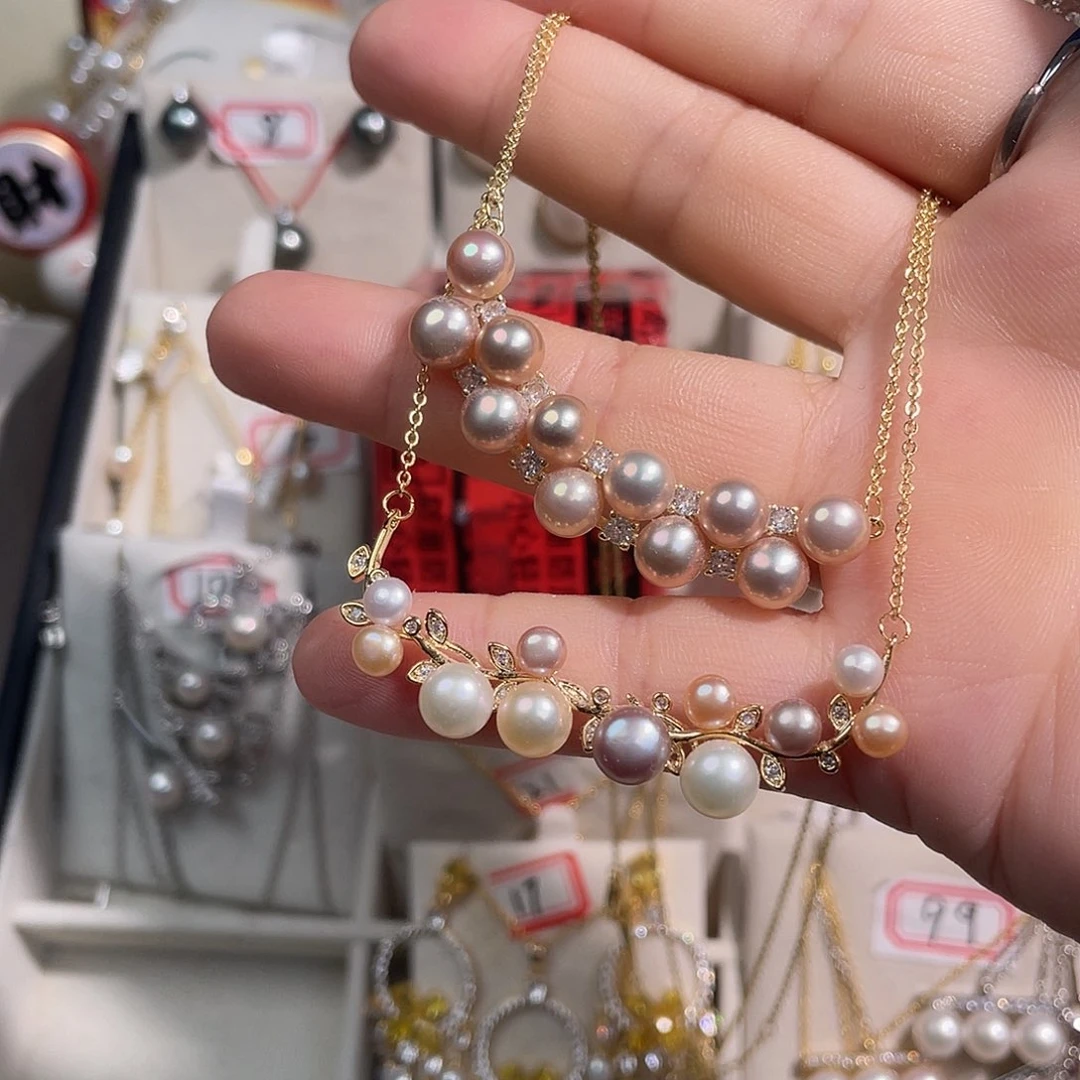 合金淡水珍珠耳饰