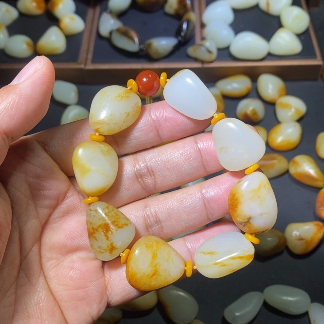 和田玉未镶嵌手链