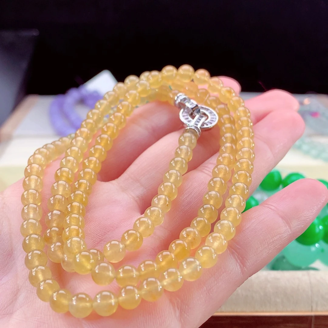 翡翠手链未镶嵌黄翡