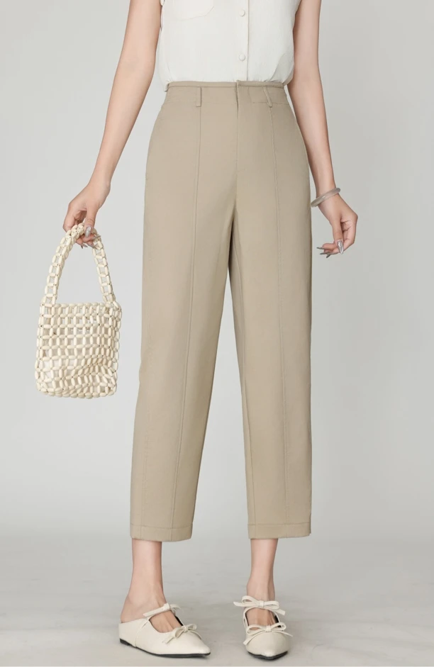 夏季新款高端tiansi棉气质九分裤651