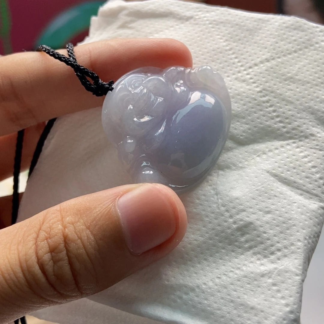 小***熊翡翠未镶嵌吊坠(不含链)，