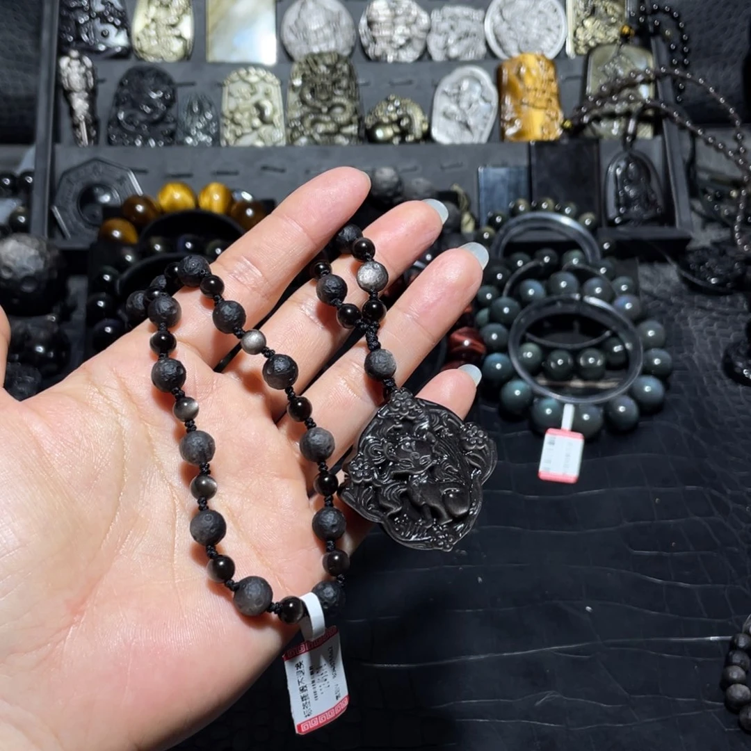 黑曜岩珠宝奇石未镶嵌爱****的