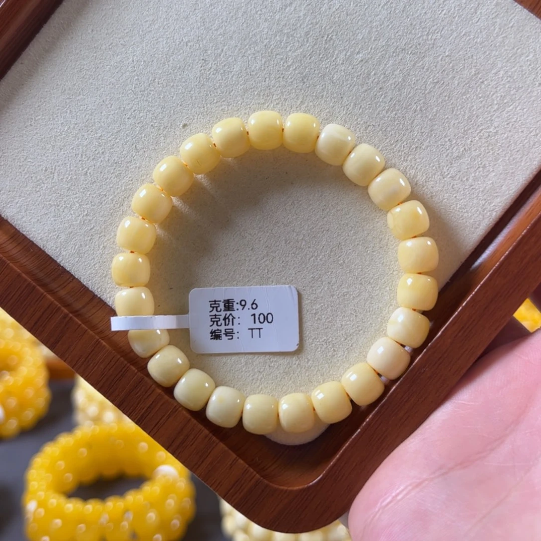 裸石蜜蜡未镶嵌8.6mm俄料浓白满蜡老型tt