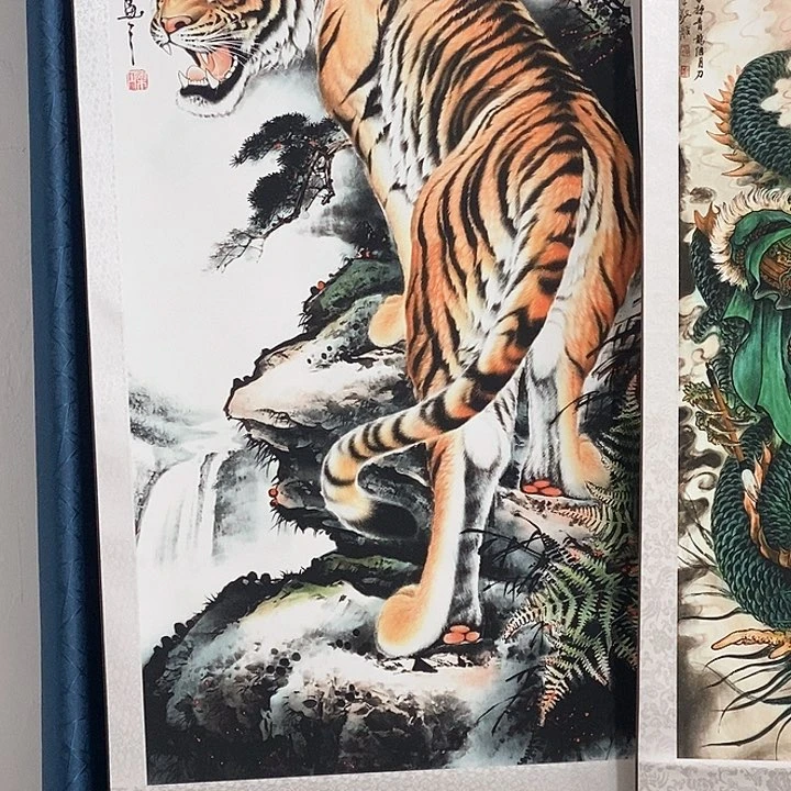 手工装裱国画作品